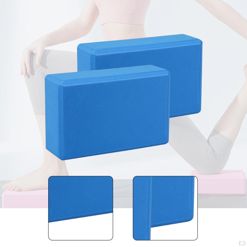 2 Pieces Yoga Blocks EVA Foam Anti Slip Soft Exercise Accessories for Gym Stretching