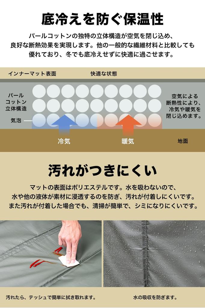 Для сна или сидения Коврик для палатки Ayamaya Палатки Ayamaya Толщина 6 мм Размер 187 см x 232 см Внутренний коврик Складной коврик с подушкой Кемпинговый коврик для кемпинга Парк Пикник