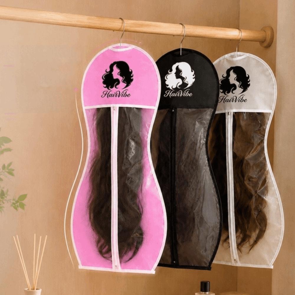 PEVA Wig Storage Bag Transparent Wig Organizer New Hanging Wig Bag Hairpiece Storage