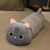 Кавайная Кошка Длинная Подушка Диванная Подушка Плюшевая Игрушка Набитая Мультяшная Кошка Животное Кукла Для Детей Малышей Девочек Милый Подарок
