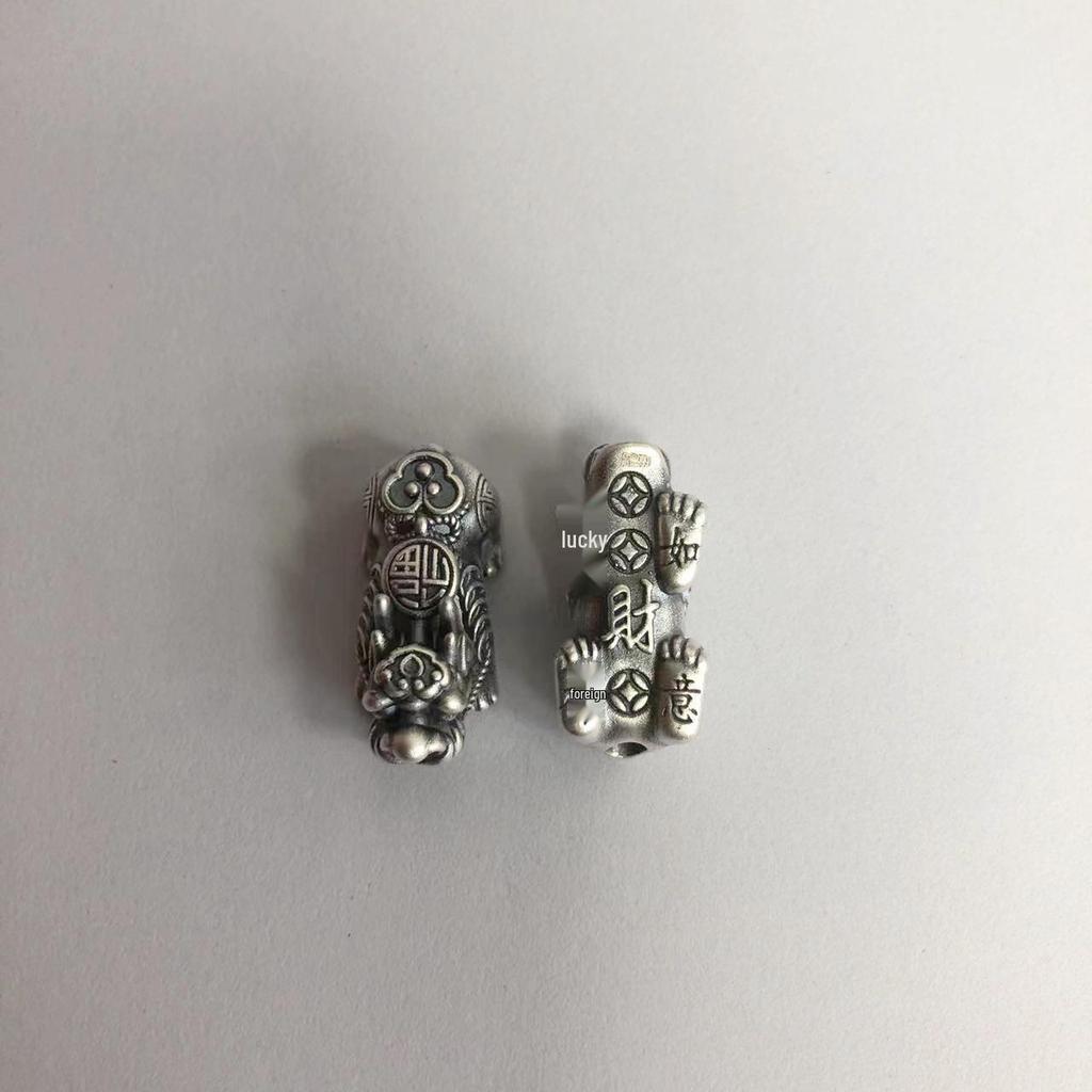 Браслет-аксессуар из стерлингового серебра 999 пробы Пи Сю, привлекающий богатство, 3D слиток