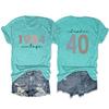 Summer O Neck Tshirt 1984 vintage chapter 40 Print loose trend short sleeve top