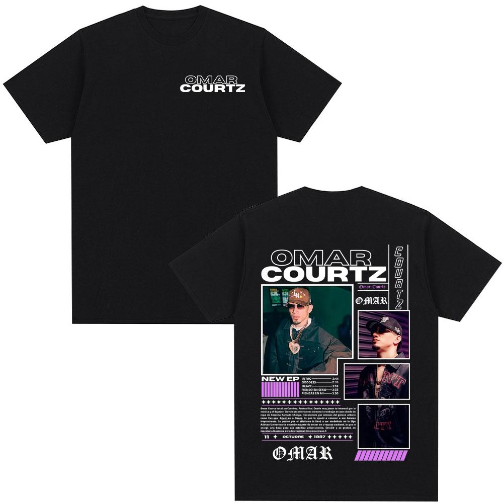 2025 Summer Omar Courtz Primera Musa Album Tour Merch 100 Pure Cotton Printed Tshirt Men Hip Hop Fashion Casual Short Sleeve