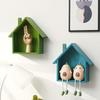 Display Toy Shelf Wooden Wall Shelf Wall Mounted Floating Shelves House Shape Wall Storage Organizer Key Storage Rack Wall Decor