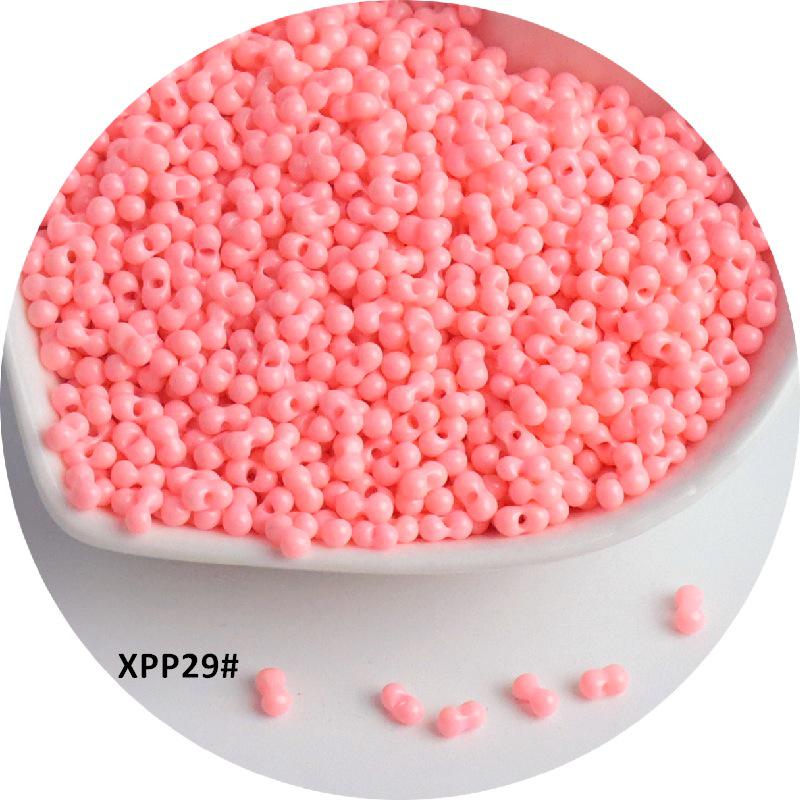 Стеклянные бусины-арахис сплошного цвета 2x4 мм для изготовления украшений и аксессуаров для волос своими руками