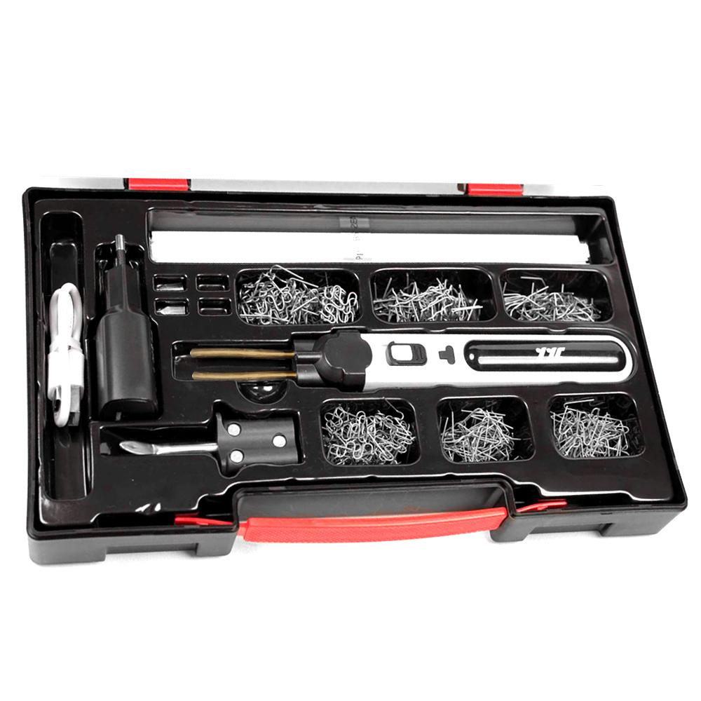 Портативный ручной аппарат для сварки пластика, термическая резка, горячий степлер, набор инструментов для ремонта пластиковых отверстий со светодиодной подсветкой