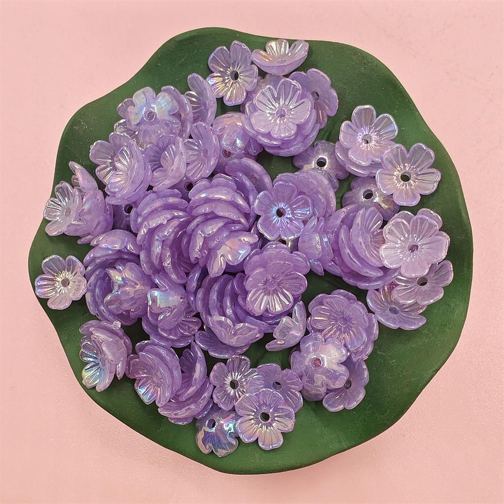 300Pcs Loose Beads Fashion DIY Small Daisy Flower 10.5mm Acrylic Jewelry Making Pendant