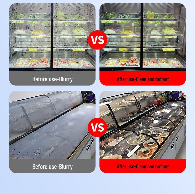 Долговечный антизапотеватель для морозильного стекла - Раствор, не требующий вытирания, для прозрачных витрин и холодильников