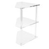 Acrylic Corner Side Table Small 3 Tier Triangular End Table for Living Room Bedroom Study Arrangement