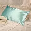 Faux Silk Pillowcase Glossy Cooling Pillow Cover Standard Size 20" X 26" Solid Color Smooth Pillow Cover for Hair And Skin