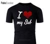 Пользовательский комикс I Love My Sub Submissive Unisex футболка для унисекс O Neck Sub Slave Bottom Submissive Handcuffs Bdsm Vintage Tshirts