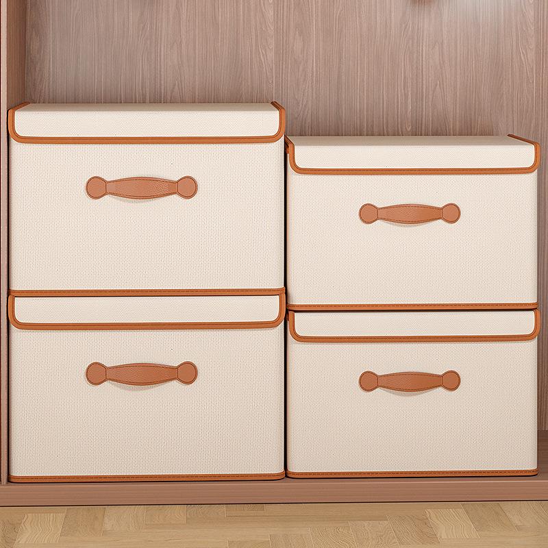 Home Wardrobe Storage Box with Lid for Clothes, Quilts, and Underwear