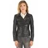 Women's Leather Jacket Genuine Lambskin Biker Motorcycle Slim Fit Black Coat