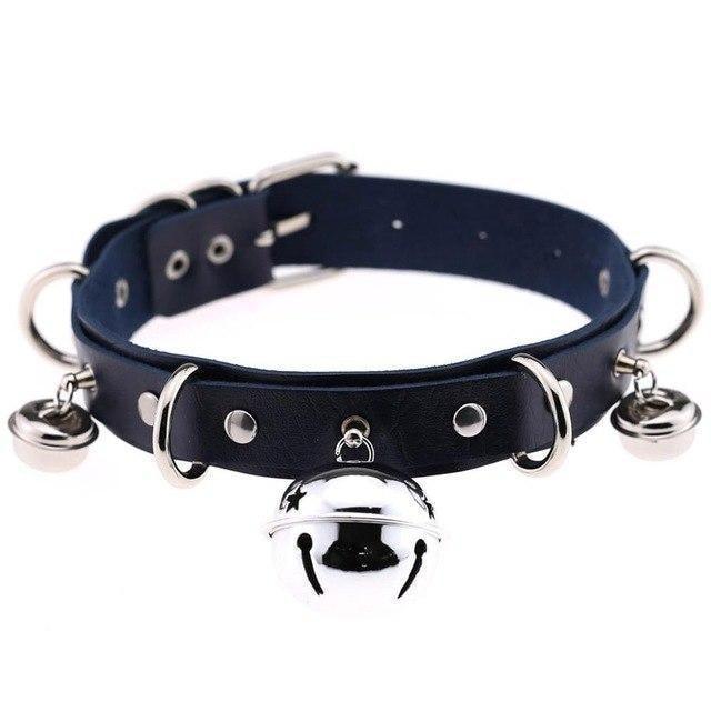 Pleather Cat Bell Collar Kitten Play Leather Collars & Leashes