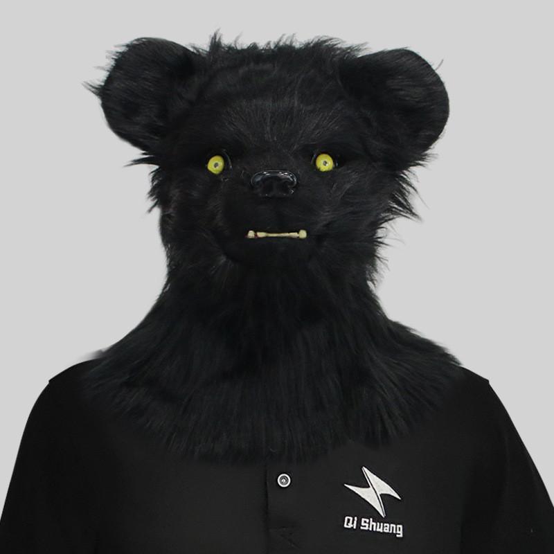 Уморительные маски голов животных с открывающимся ртом, изображающие гориллу, тигра, волка, для праздничных мероприятий