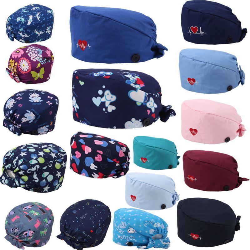 Удобная хлопковая хирургическая шапочка с влагопоглощающей регулируемой посадкой