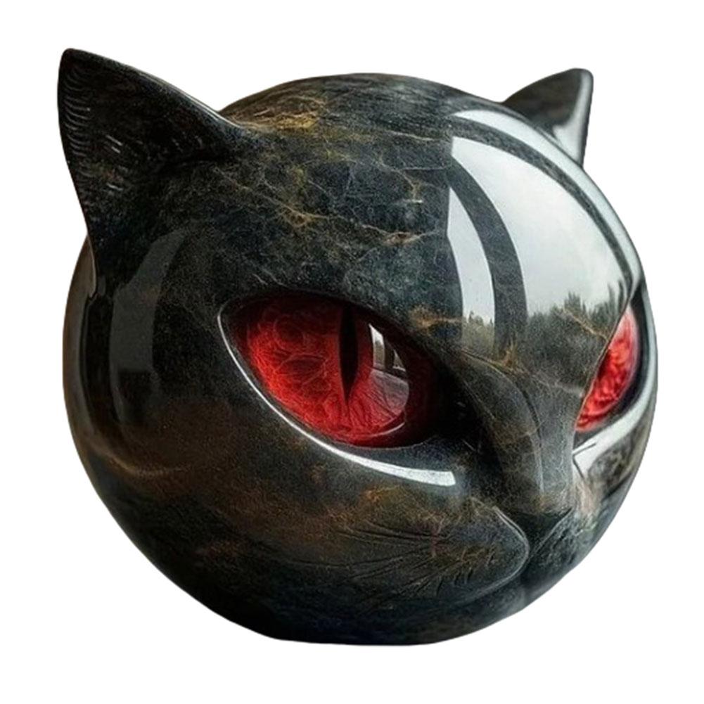 Halloween Black Cat Sculpture Resin Black Cat Statue Artwork Halloween Decor Elegant Home Decor Gifts for Cat Lovers Women Men