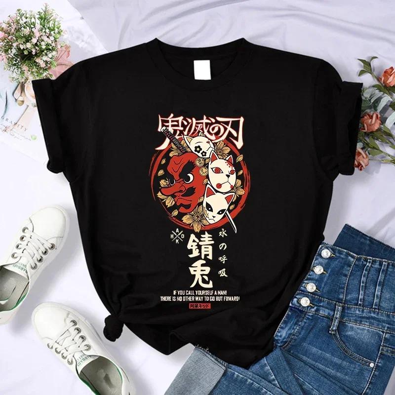 Demon Slayer T Shirt Women Kimetsu No Yaiba Nezuko Tshirt Female Tanjirou Kamado Graphic Tee Shirt Japanese Anime Manga T-shirt