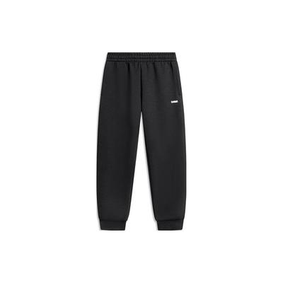 Li Ning Sports Lifestyle Series однотонные эластичные манжеты спортивные повседневные брюки мужские брюки черные AKLT899-2