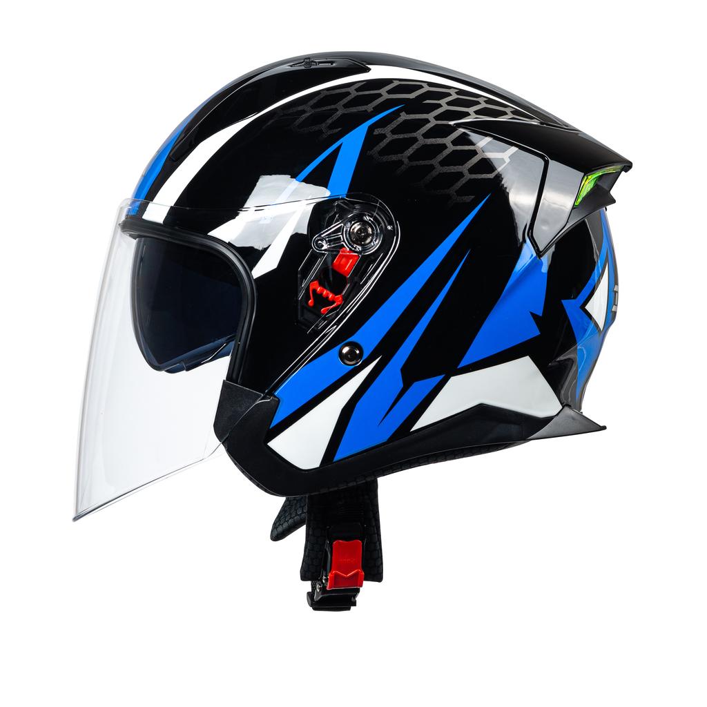 China 3C Certified Adult Retro Motorcycle Helmet with Visor Helmet 3/4 Male Electric Motorcycle Cruising Helmet for Men and Wome