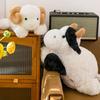23/38cm Baby Goat&Cow Plush Doll Lying Big Horns Goat Toys Cute Animal Plush Toys  Room Decoration