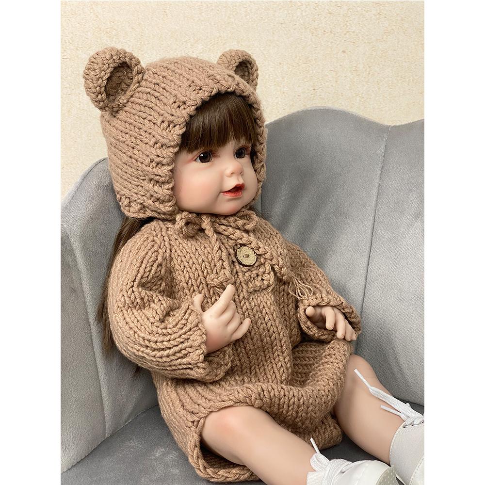 55 см силиконовая водонепроницаемая кукла реборн для всего тела, реалистичная кукла ручной работы для новорожденных, банка для купания для детей, подарки на день рождения