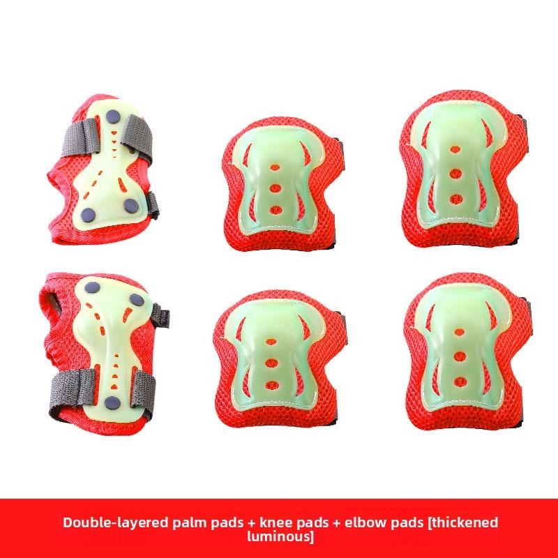 Roller Skating Balance Bike Luminous Children Boys and Girls Fluorescent Sports Protective Gear Set Skateboard Knee Pads Elbow Pads