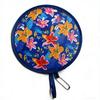 Summer Handheld Folding Fan Polyester Mini Folding Fan Portable Round Foldable Fan  Men Women