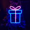 Светодиодная подарочная коробка Неоновые огни Яркие цвета Простота в использовании Создайте атмосферу Рождественское украшение Красочные огни