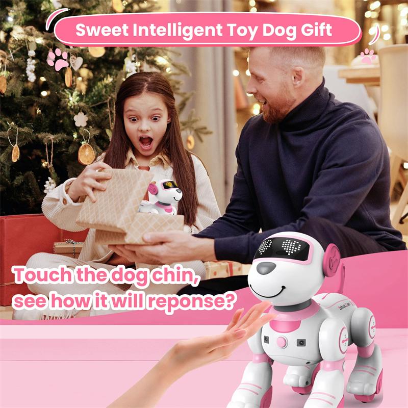 Funny RC Robot Electronic Dog Interactive Stunt Dog Voice Command Programmable Touch-sense Music Song Robot Dog for Children's Toys