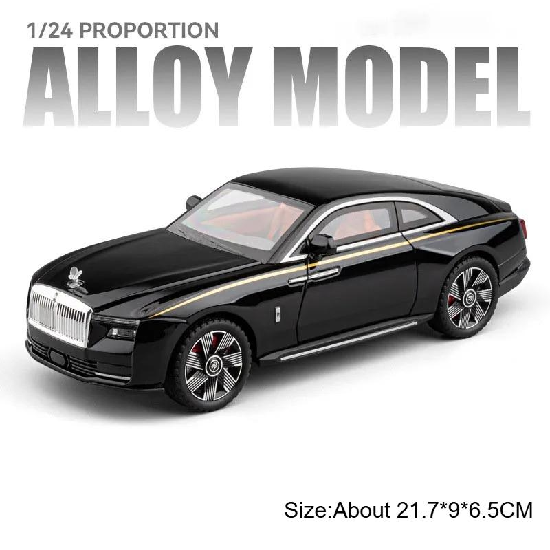 1:24 Rolls-Royce Cullinan Spectre Car Model Toy Starry Sky Top Shock Absorption Alloy Diecast Vehicle Models Gift Ornaments