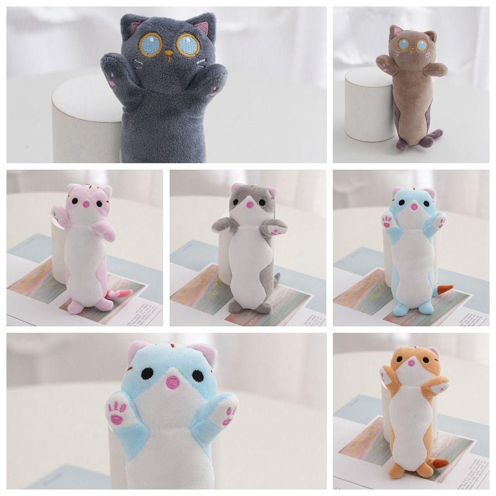 Мягкая длинная кукла-кошка, брелок, милый мультяшный кот, плюшевый кот, брелок, плюшевая кукла, плюшевая подвеска, детские игрушки