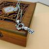 S925 Sterling Silver Personality Retro Key Pendant Pendant Light Luxury Cold Wind Niche Design Fashion Trend All-match