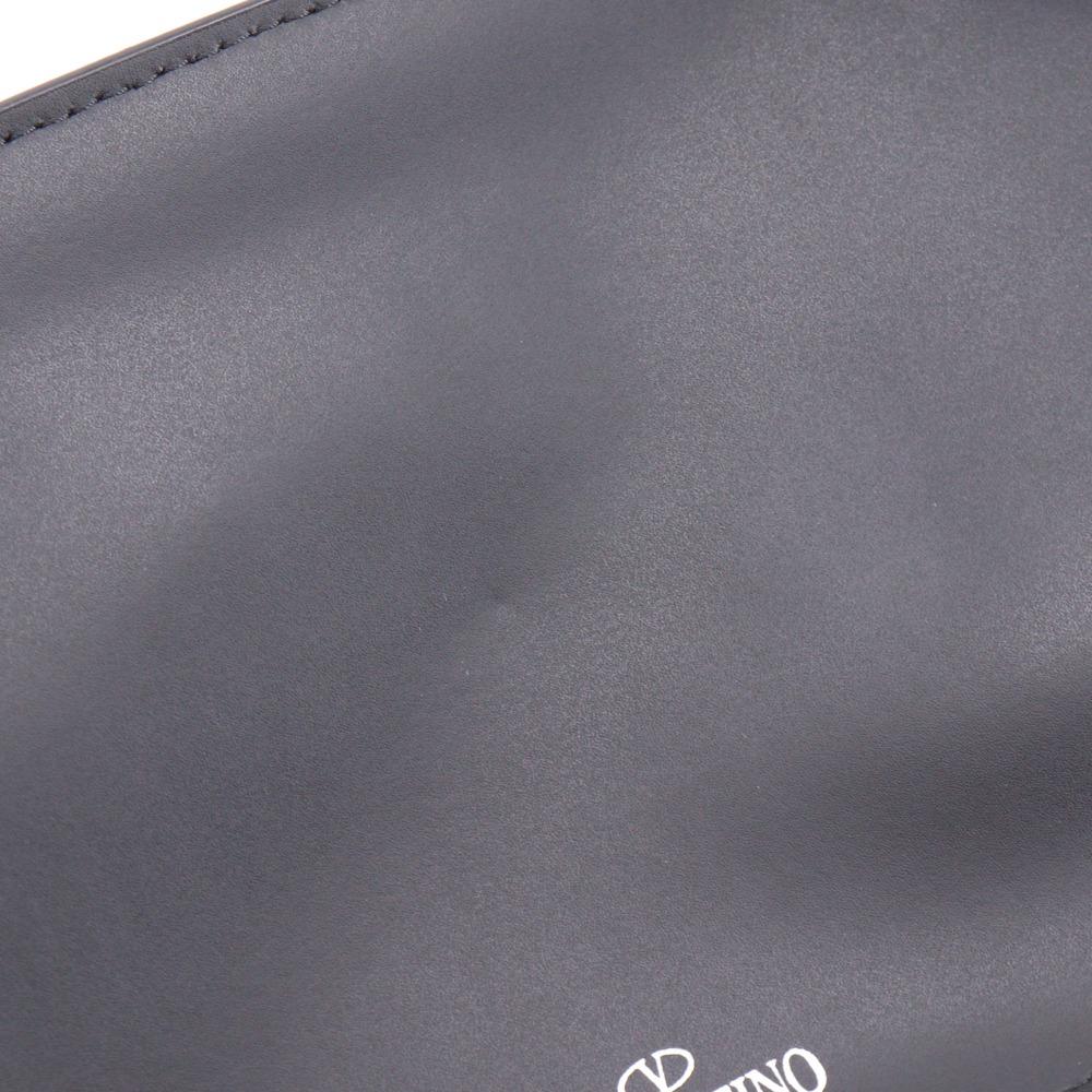 Valentino Garavani VLTN Logo Body Bag B0719WJW Studs Black Leather Mens Used