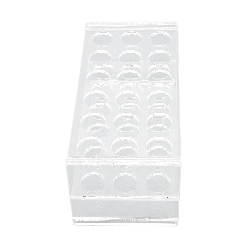 Acrylic Test Tube Rack for 17mm Tubes 18 Holes Transparent Centrifuge Tube Rack for 10ml 15ml Tube