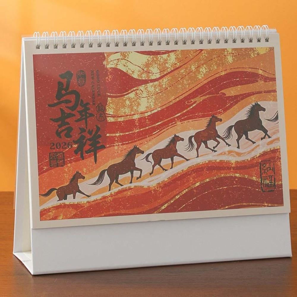 Chinese New Year Style 2026 Desk Calendar Month Date Display Monthly Planner Office Use