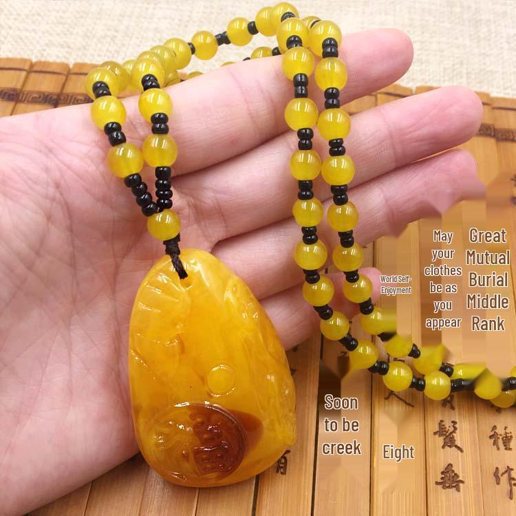 Этнический стиль бисерная подвеска из янтаря цепочка для свитера