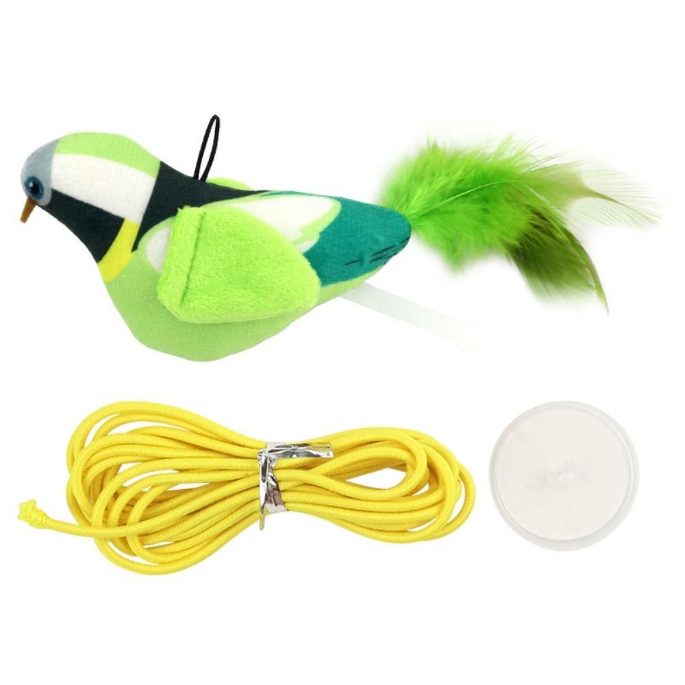 Электронная интерактивная летающая птица, игрушка для кошек, подвесная игрушка-симулятор питомца, воробей