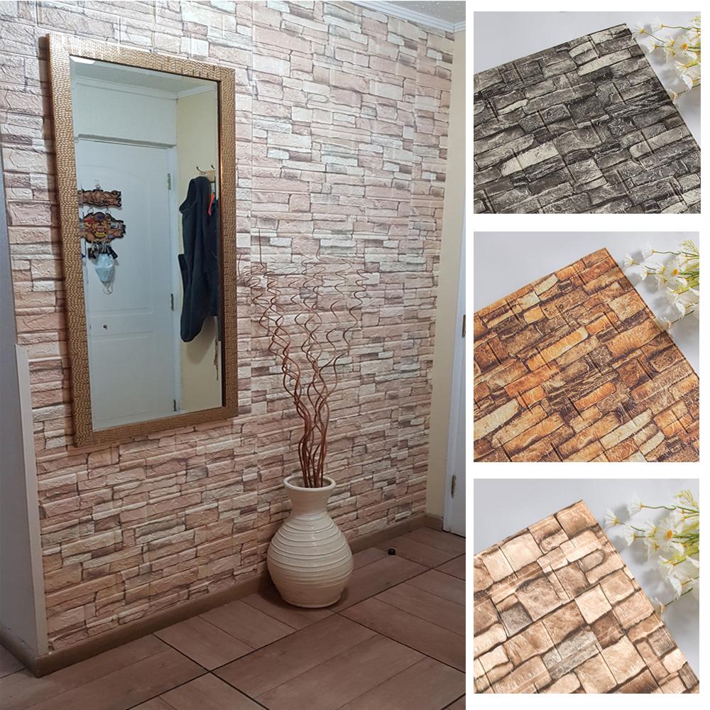 10 шт. 70*77 см 3d пенопластовые наклейки на стену, панели, кирпичные водостойкие клейкие обои для гостиной, спальни, дома, дома, декора для ванной комнаты