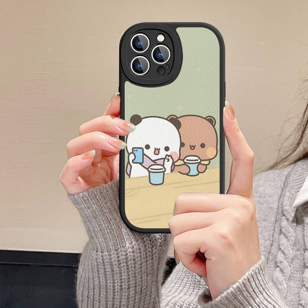 BUBU DUDU Мультяшный чехол для телефона для IPhone 16 15 14 11 12 13 Pro Max Plus Задняя крышка из кожи