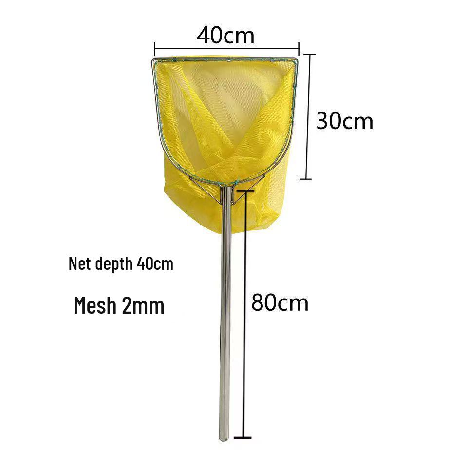 Stainless Steel Small Mesh Fishing Net Set: Includes Dip Net, Shrimp Net, Fry Net, Waterweed Net, and Bag.