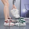 2023 зима, новые высокие кеды в корейском стиле с бархатными белыми туфлями, женские хлопковые туфли для студентов Ins, спортивная женская обувь