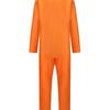 Halloween Prisoner Cosplay Jumpsuit with Manacle Halloween Unisex Children Adult Role Play Outfit Long Sleeves Lapel Zipper Festivals Parties Shows