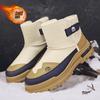 Зимние пуховые толстые теплые пуховые тканевые хлопковые ботинки на толстой подошве для улицы мужские ботинки средней высоты мартин живые зимние ботинки мужские