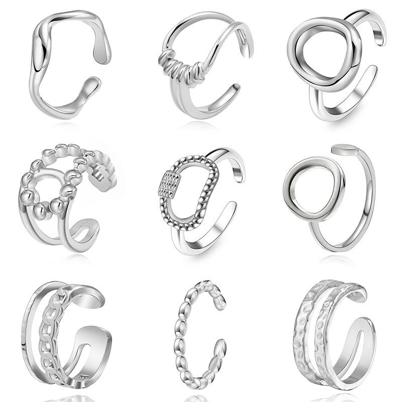 Кольцо с регулируемым отверстием из титановой стали, покрытое настоящим золотом, не выцветает, модное, универсальное, легкое, роскошное кольцо из нержавеющей стали