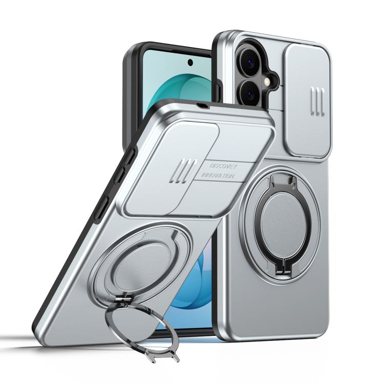 Camera Sliding Shield Magnetic Rotation Holder Phone Case