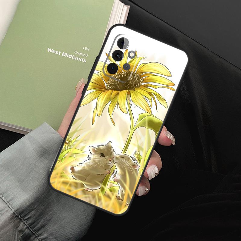 Арт с хомяком для Samsung Galaxy A16 A06 A56 A36 A26 A05 A22 A32 A52 A54 A34 A14 A55 A15 A53 A33 A35 Чехол
