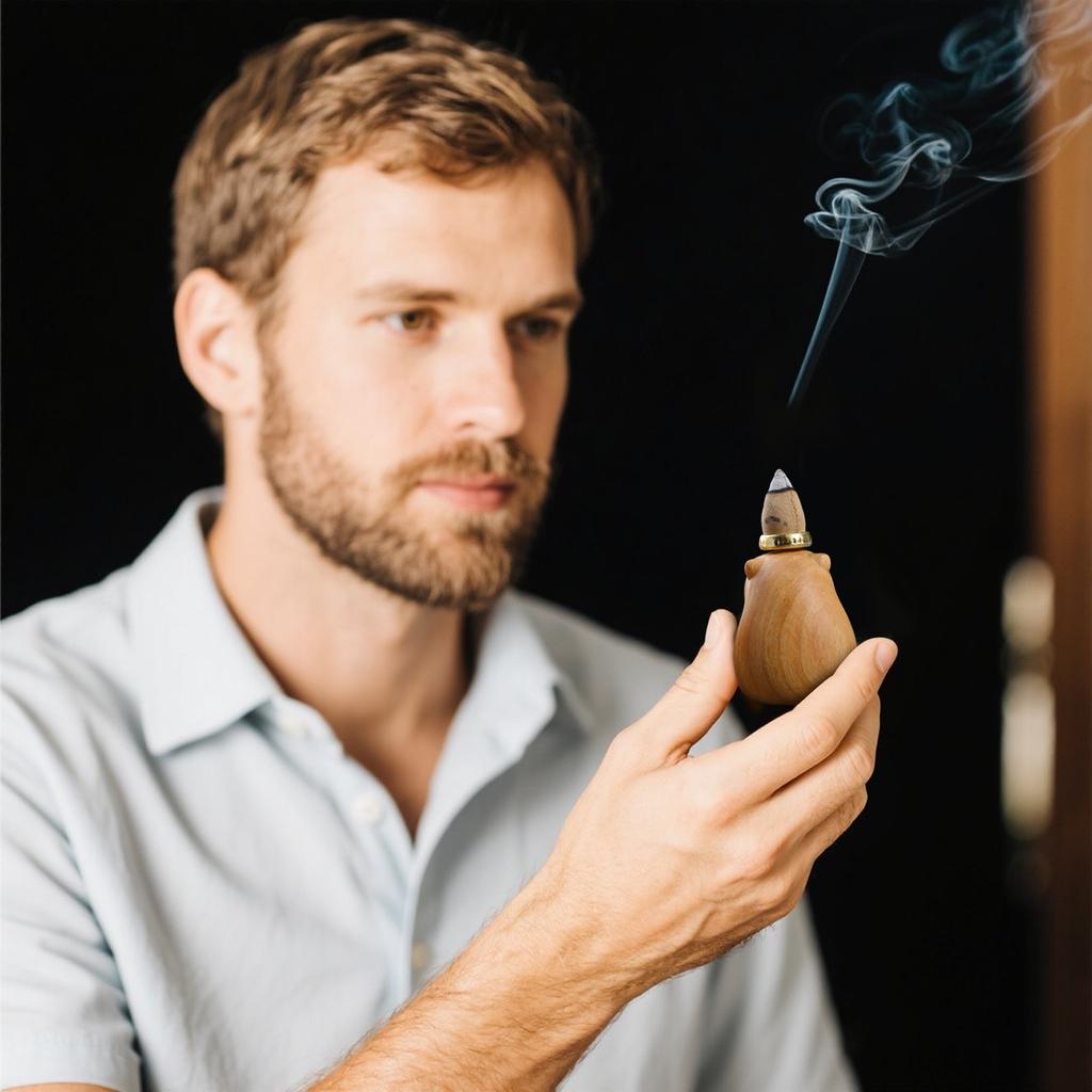 Sandalwood Bullish Backflow Incense Burner Creative Wooden Ornaments Incense Burner