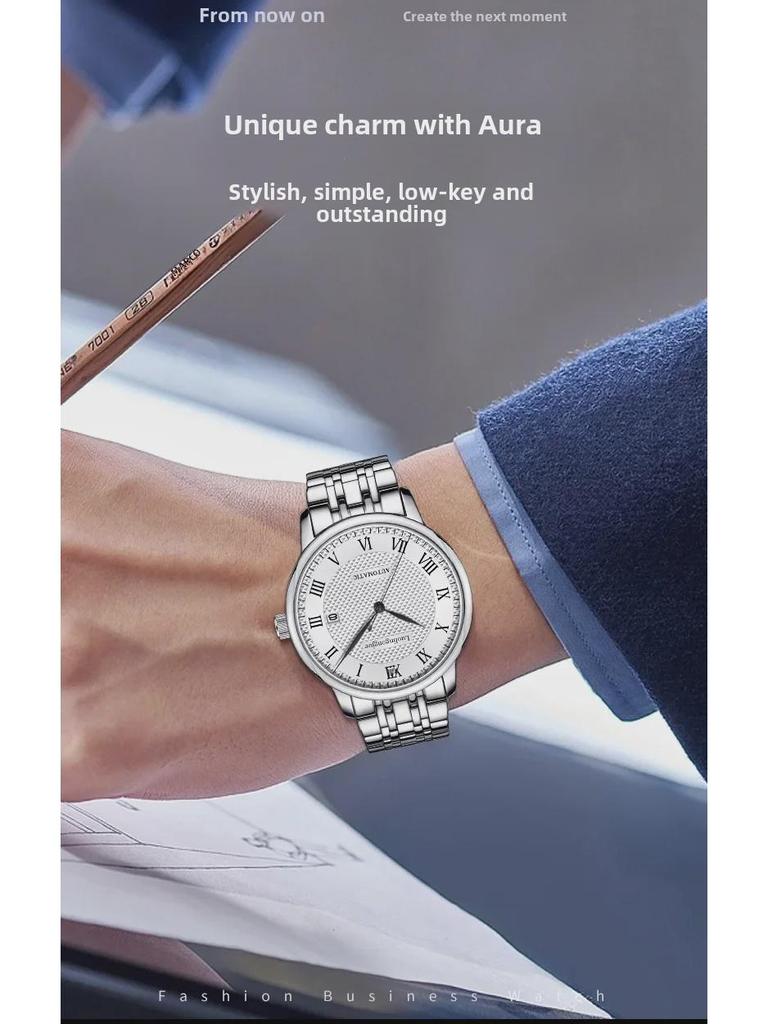 Мужские автоматические механические часы Le Locle — модные, яркие, водонепроницаемые, в деловом стиле.