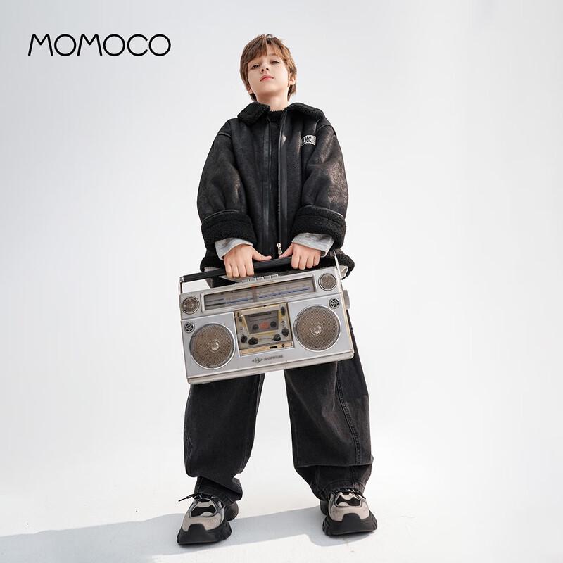 Зимняя мужская куртка из искусственного меха и кожи MOMOCO